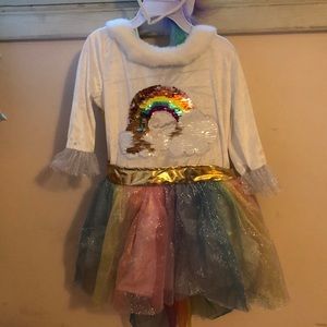 Unicorn/Pegasus dress with headband size medium